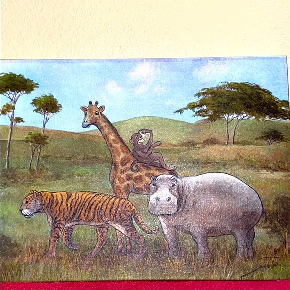 WILDLIFE SAFARI CANVASES set/2 - Picture 1 of 4